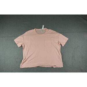 New Standard James Perse Shirt Large Orange Crew Neck Pocket Oversized T Shirt